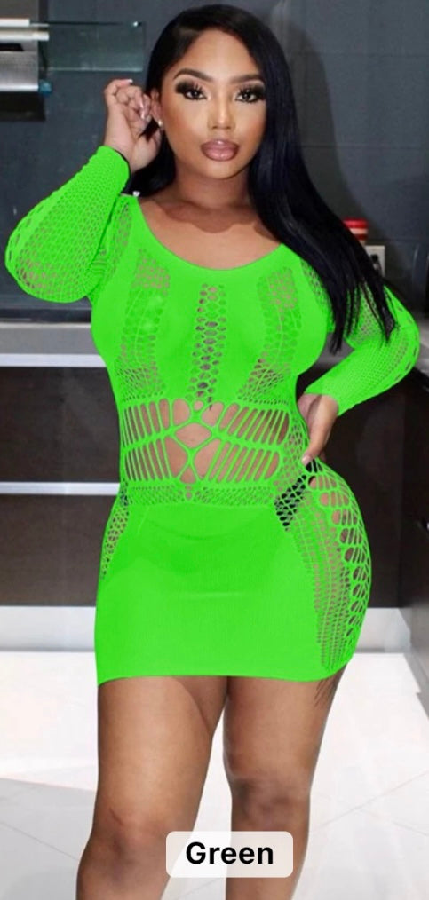 Club Bench Bodycon Mesh Dresses