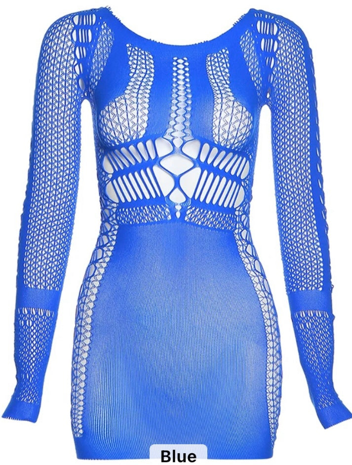 Club Bench Bodycon Mesh Dresses